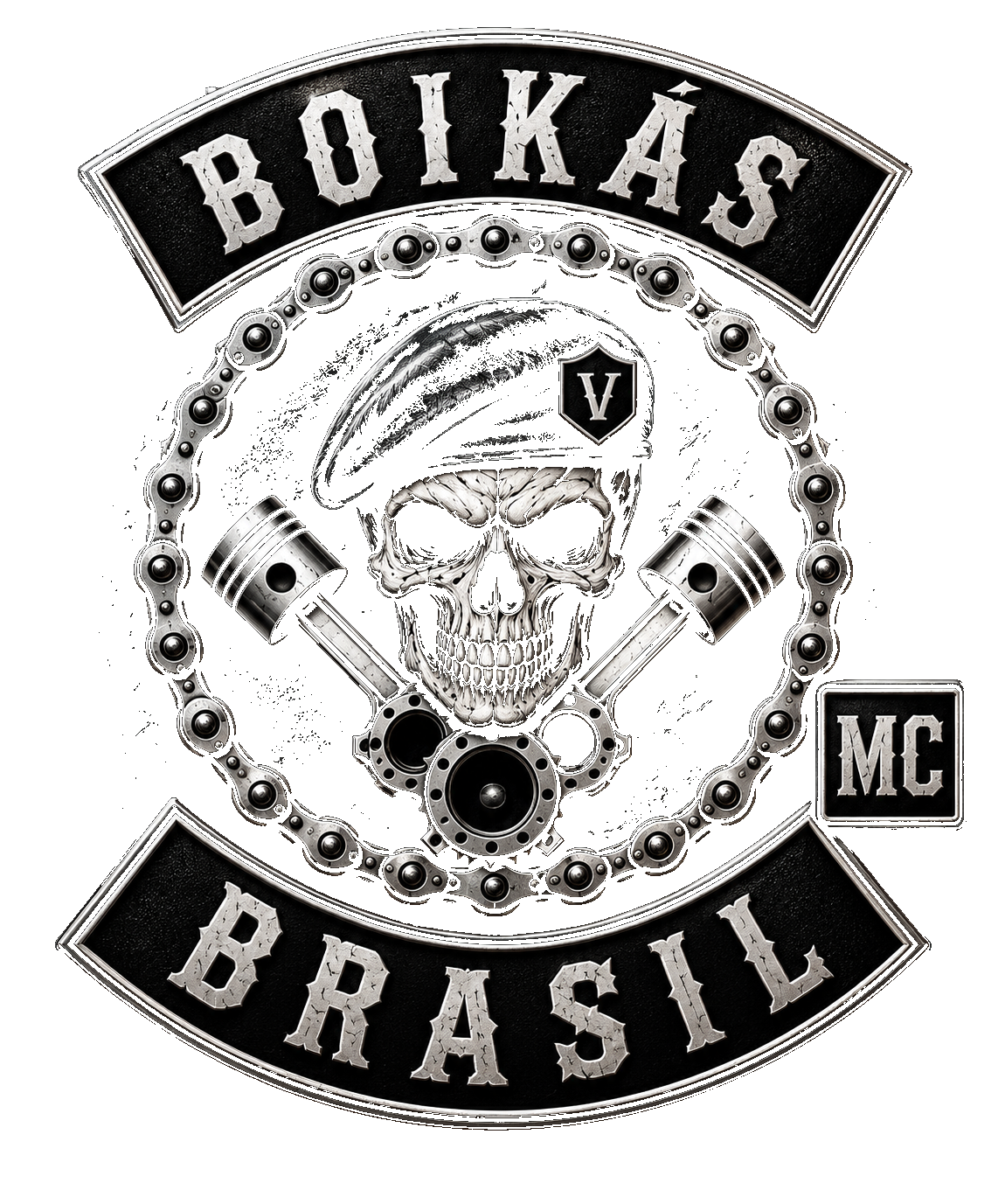 Emblema oficial do BOIKÁS MC BRASIL